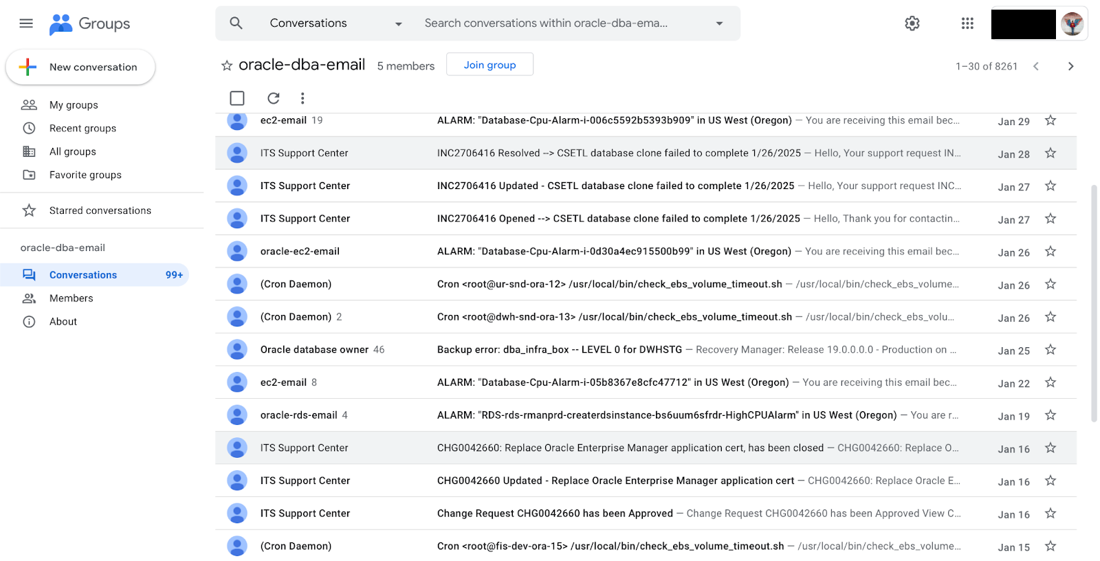 A screenshot of a UCSC Google Group